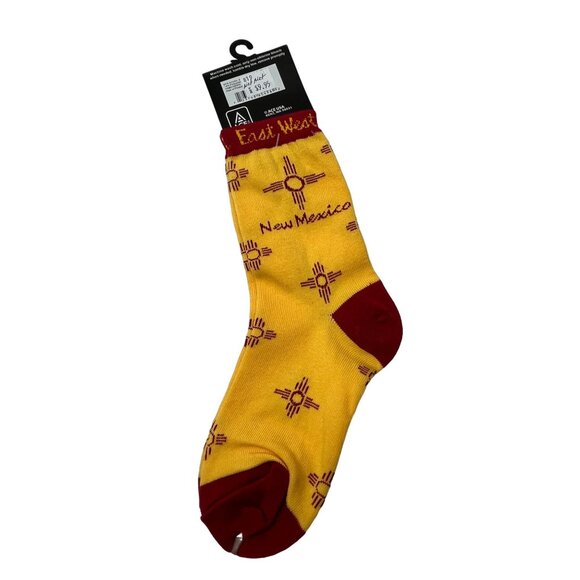 Ace USA Youth New Mexico Socks One Size Fits Most Yellow & Red 8c - Picture 2 of 3